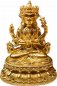 Preview: Avalokiteshvara (Chenrezig) Mini Statue vergoldet