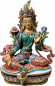 Preview: Hand Painted Green Tara Copper Statue