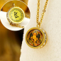 Preview: Tibetan Yellow God Of Wealth Green Tara Buddha Serenity Titanium Steel Necklace Pendant