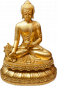 Preview: Medizinbuddha Statue vergoldet 10cm