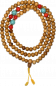 Preview: Sandelwood Mala with Blue and red Stone 108 Beads 8mm