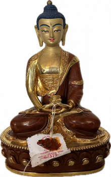 Buddha Amitabha Statue 8 inch halfgold