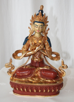 Vajradhara Statue 23 cm teilvergoldet