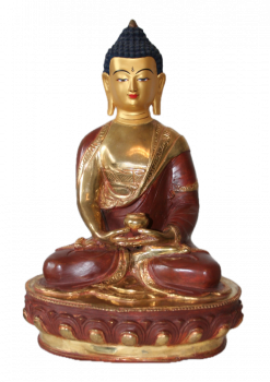 Amitabha Statue 32 cm teilvergoldet