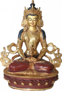 Buddha Amitayus 8 Inch halfgold