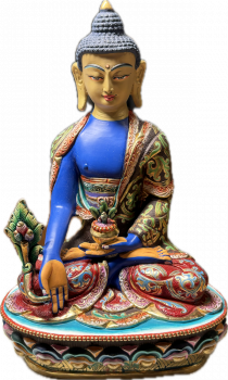 Hand Painted Medicine Buddha Statue