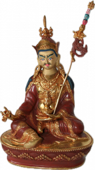 Padmasambhava statue 22 cm gold plated