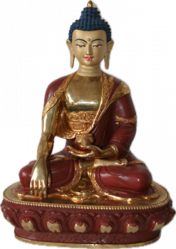 Buddha Sakyamuni Statue 32 cm teilvergoldet