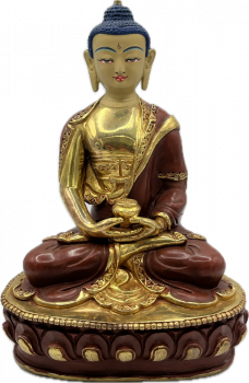 Amitabha Statue 20 cm teilvergoldet