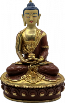 Buddha Amitabha Statue 8 inch halfgold