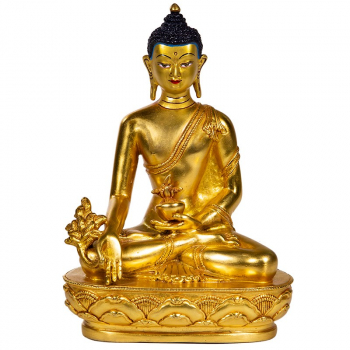 Medizin Buddha mit Goldfinishing