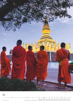 Heilige Stätten des Buddhismus 2025 Wandkalender