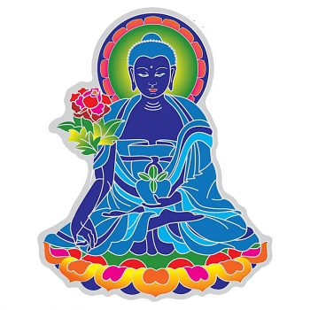 Suncatcher decal Medicine Buddha