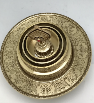 Brass Mandala with stand 17cm