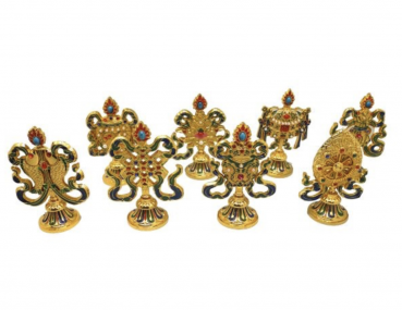8 Auspicious Symbol Set - Gold Plated