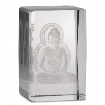 Buddha auf dem Lotus Glas 3D