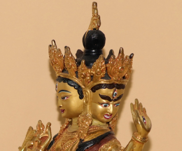 Usnisha Vijaya - Namgyalma Statue 24 cm teilvergoldet