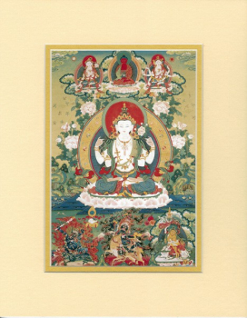 Chenresig, vierarmiger Avalokitesvara - Gicles Druck