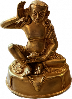 Milarepa Statue 7 cm vergoldet