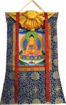 Buddha Sakyamuni Thangka Handbemalt