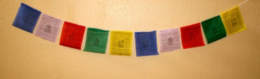 Tibetische Gebetsfahnen für Frieden, Reichtum, Mitgefühl, Reinigung und Weisheit (L)