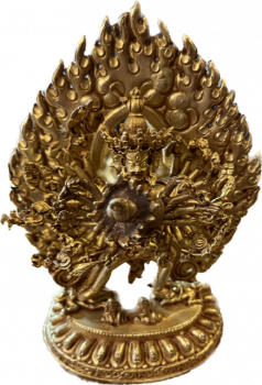 Kalachakra Statue 14 cm vergoldet