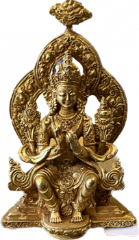 Maitreya Buddha Statue 10 cm vergoldet
