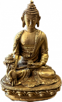 Medizinbuddha Statue 10 cm vergoldet
