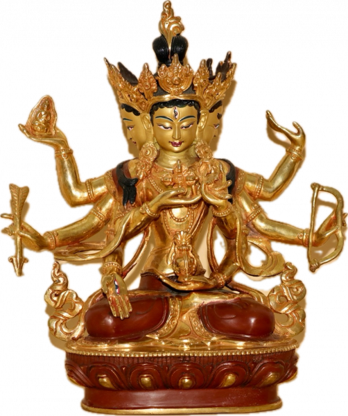 Usnisha Vijaya - Namgyalma Statue 24 cm teilvergoldet