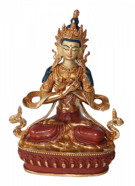 Vajradhara Statue 23 cm teilvergoldet