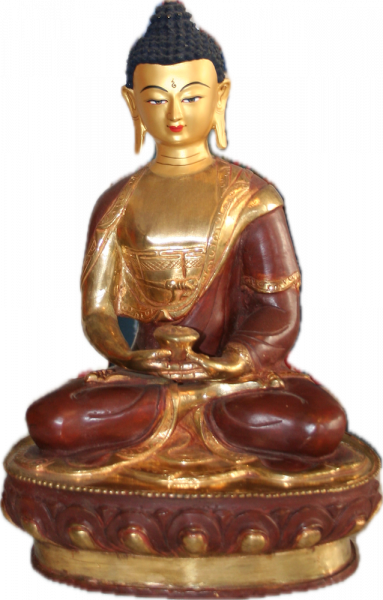 Amitabha Statue 32 cm teilvergoldet