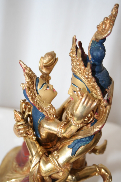 Vajradhara with Consort fullgold 9 Inch