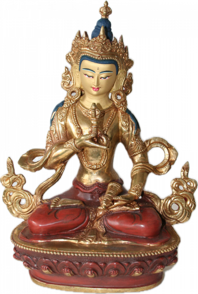 Vajrasattva Statue 21cm teilvergoldet