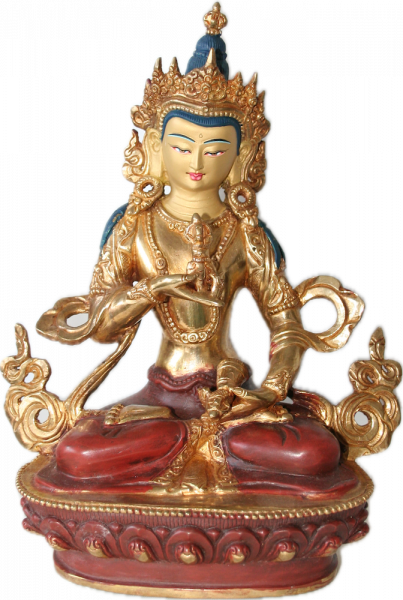 Vajrasattva Statue 21cm teilvergoldet