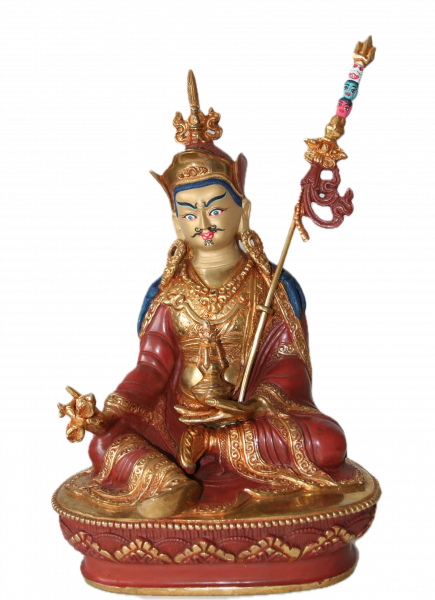 Padmasambhava Statue 22 cm teilvergoldet