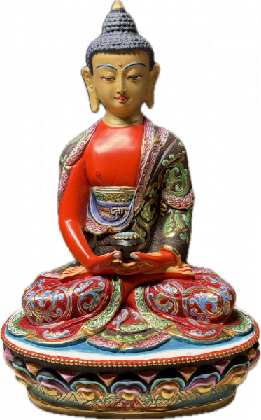 Hand Painted Amitabha Buddha Statue