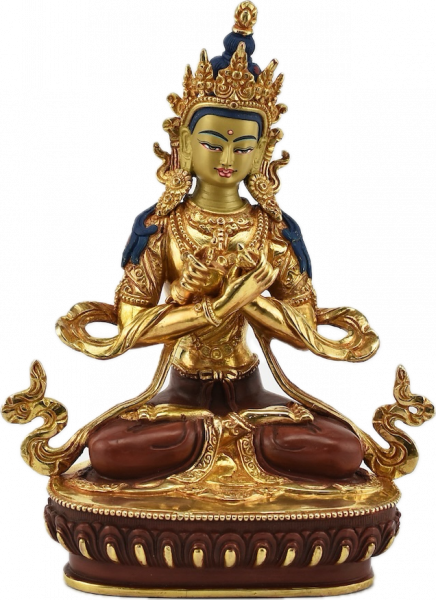 Vajradhara Statue 22 cm teilvergoldet