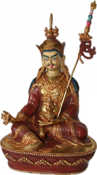 Padmasambhava statue 22 cm gold plated