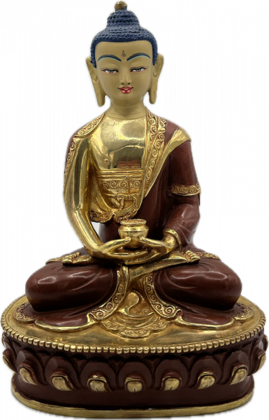 Buddha Amitabha Statue 8 inch halfgold