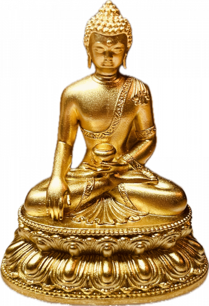 Buddha Sakyamuni Mini Statue vergoldet