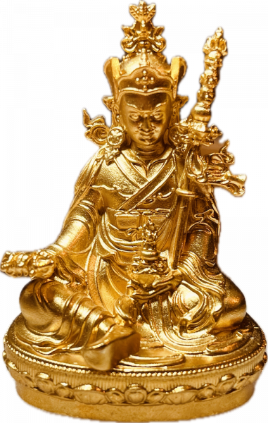 Padmasambhava Statue gold plated 2,5 Inc