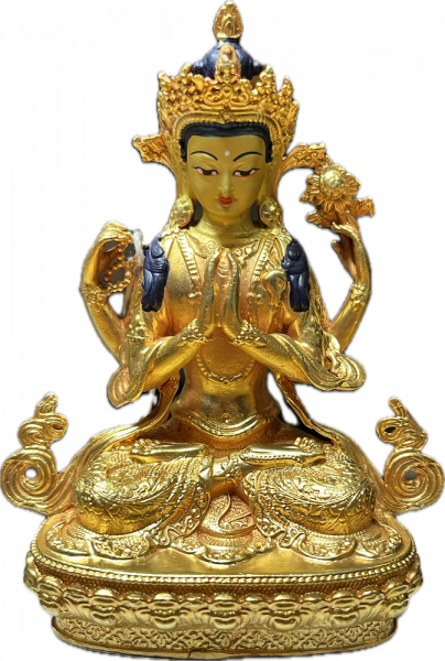 Avalokiteshvara /Chenresig Statue 10 cm mit Gesichtsbemalung