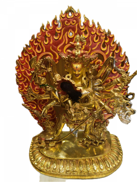 Cakrasamvara 12 arm Statue 12 Inch fullgold