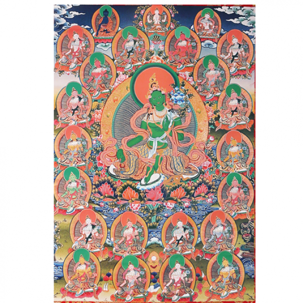 21 Taras - Thangka Reproduktion