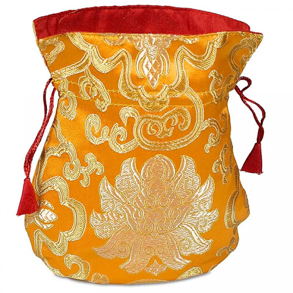 Bag brocade lotus orange big