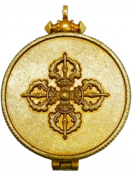 Kalachakra Round Gau (Brass gilt gold)