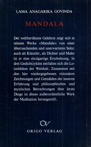 Anagarika Govinda : Mandala: Der heilige Kreis, Stufen der Meditation