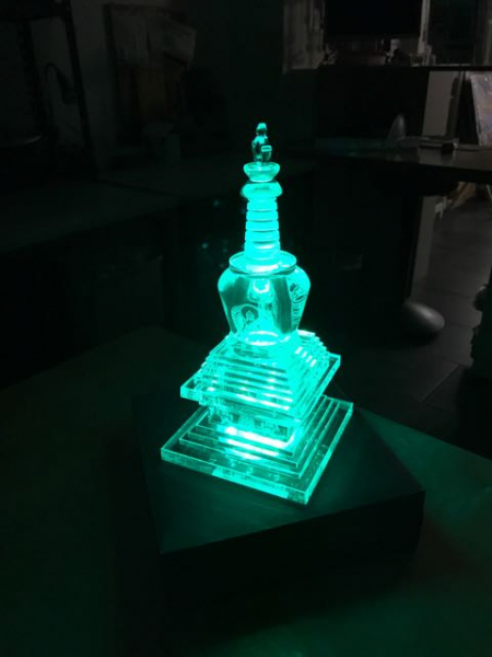 Kristall Stupa 24 cm