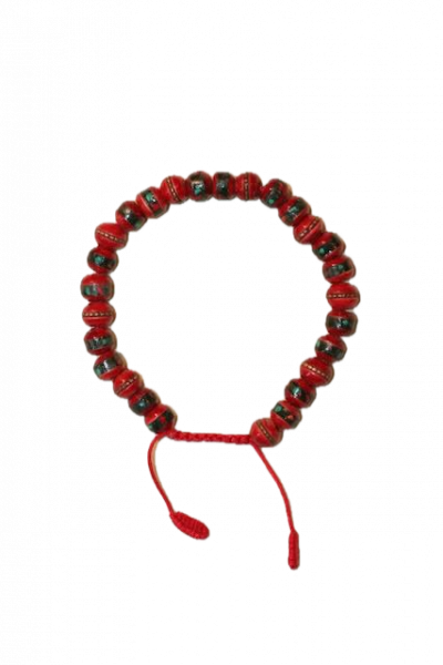 Medicine Hand Mala in white and red