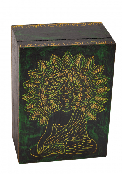 Wooden Box 'Buddha' small